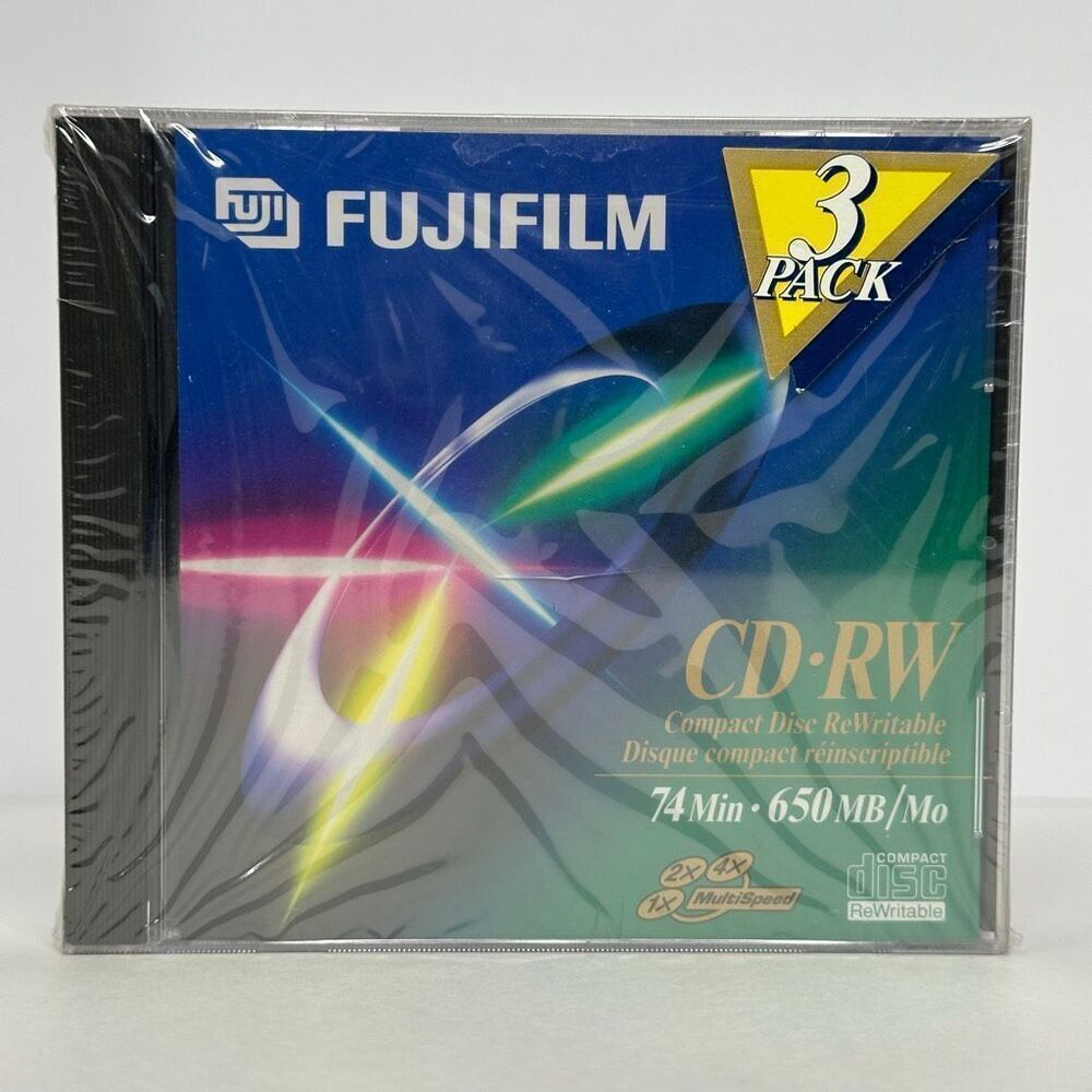 Fujifim CD-RW Recordable Compact Disk 74 Minute – Pack of 3